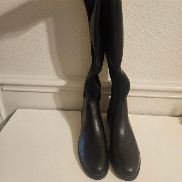 Women's Anne Klein Frida FLEX Knee High Boots Black Size 6.5M - Picture 1 of 6